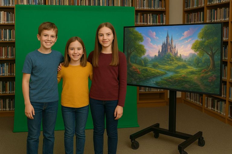ACHTERHOEK — Kinderen stappen in eigen fantasiewereld tijdens BIEBlab met AI en green screen