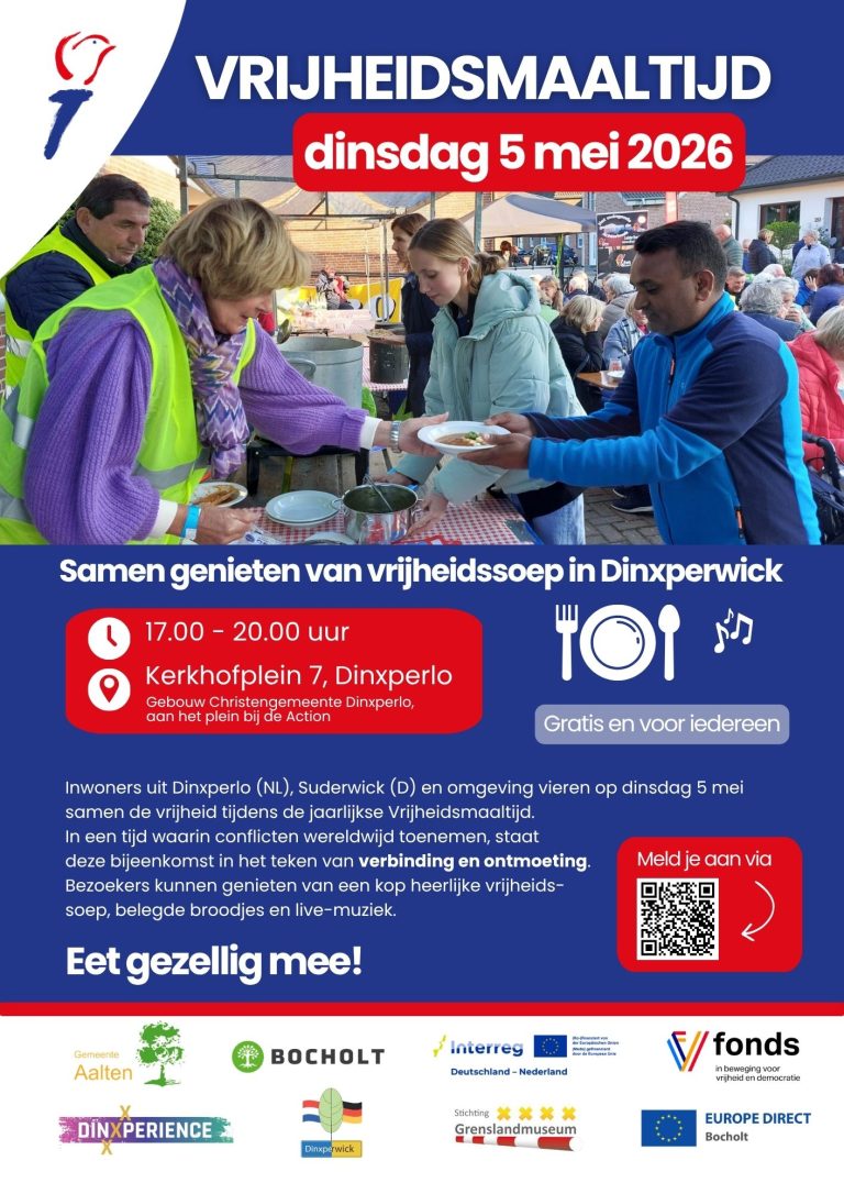 DINXPERLO — Gratis Vrijheidsmaaltijd brengt inwoners uit grensstreek samen