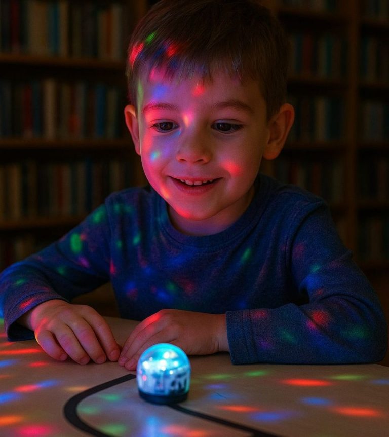 OOST-ACHTERHOEK — Kinderen programmeren disco-robots tijdens BIEBlab in Oost-Achterhoek