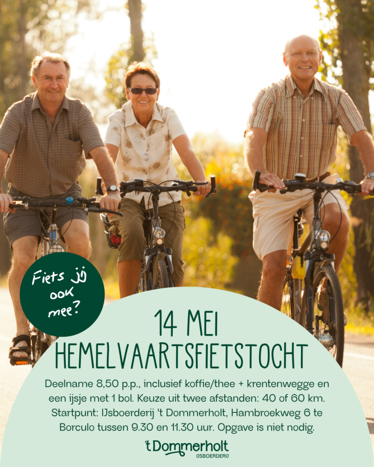 BORCULO — Hemelvaartsdag Fietstocht vanaf IJsboerderij ’t Dommerholt