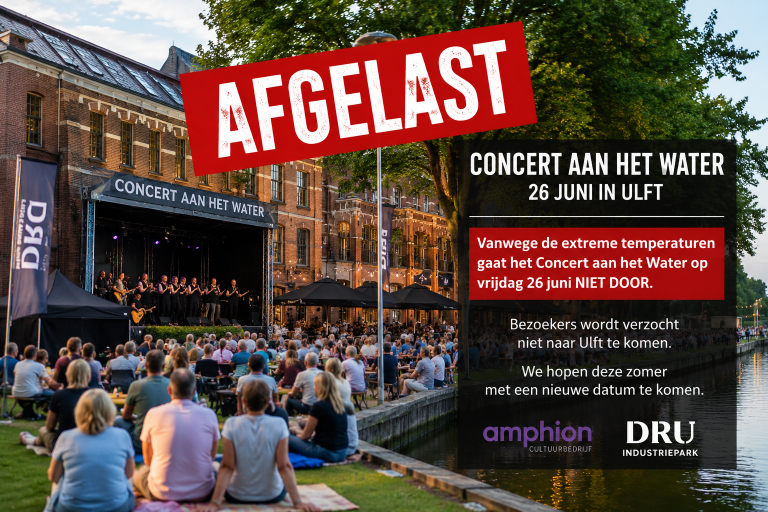 ULFT β Concert aan het Water in Ulft afgelast vanwege extreme hitte