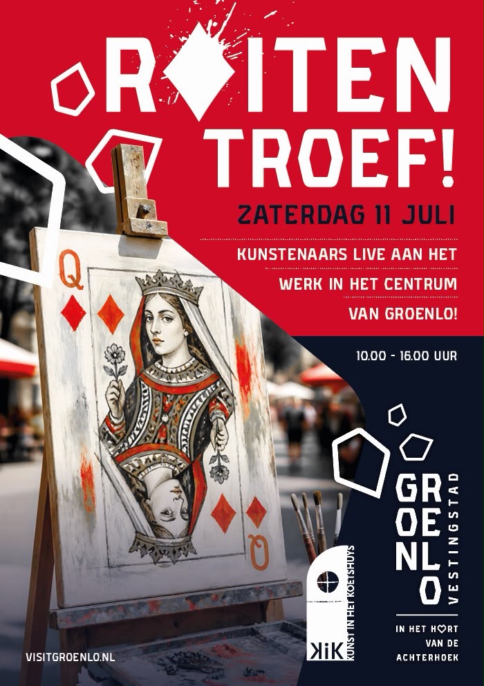 GROENLO — Kunstenaars werken live tijdens Ruitentroef in centrum van Groenlo