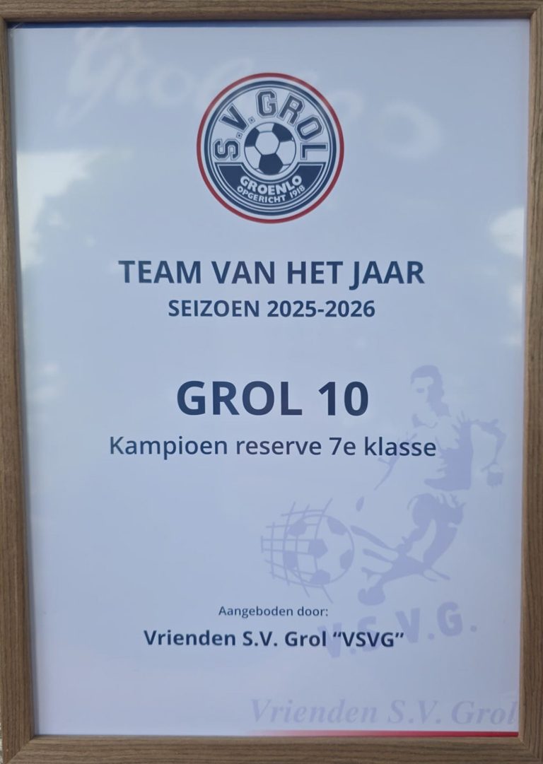 GROENLO β Joost Penterman jongste Grol-voetballer van het jaar ooit