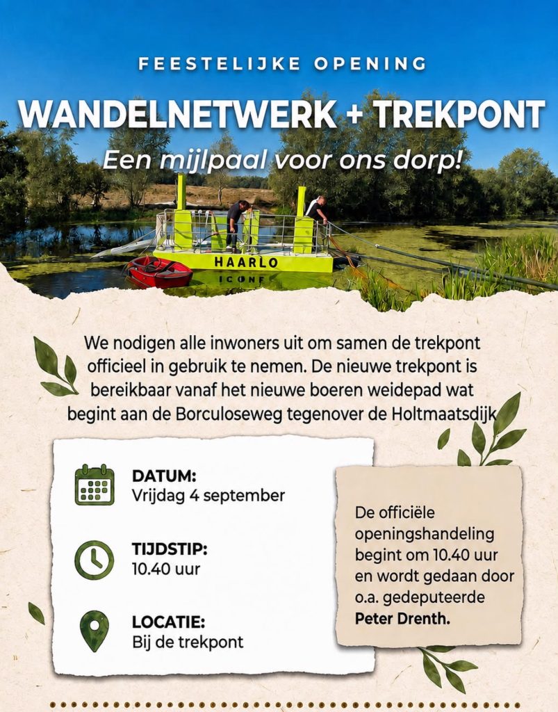 HAARLO — Wandelpontje en nieuwe routes rond Haarlo officieel geopend