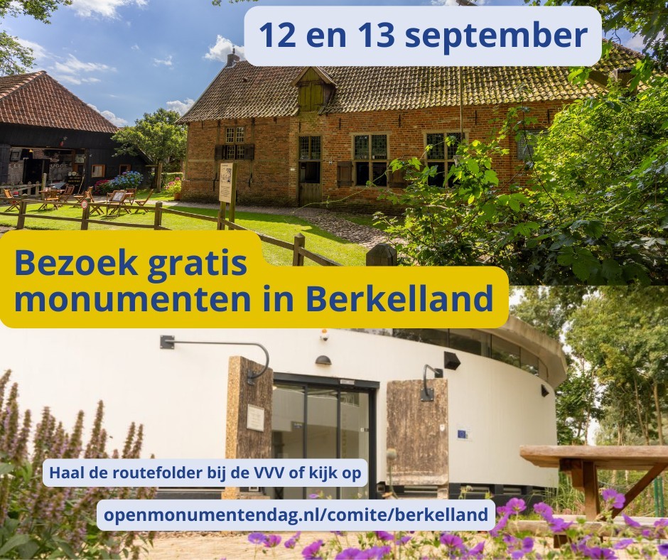 BERKELLAND — Open Monumentendagen Berkelland bieden weekend vol erfgoed en activiteiten