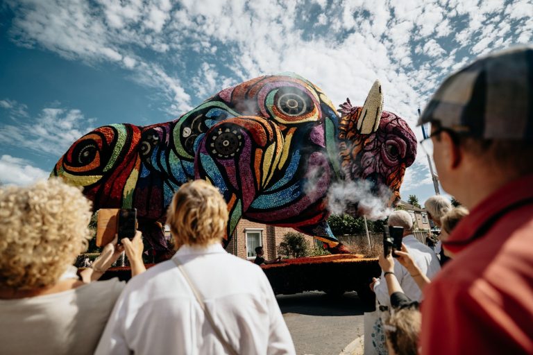 BELTRUM — De Vikings winnen bloemencorso Festunique met wagen ‘Bizonder’