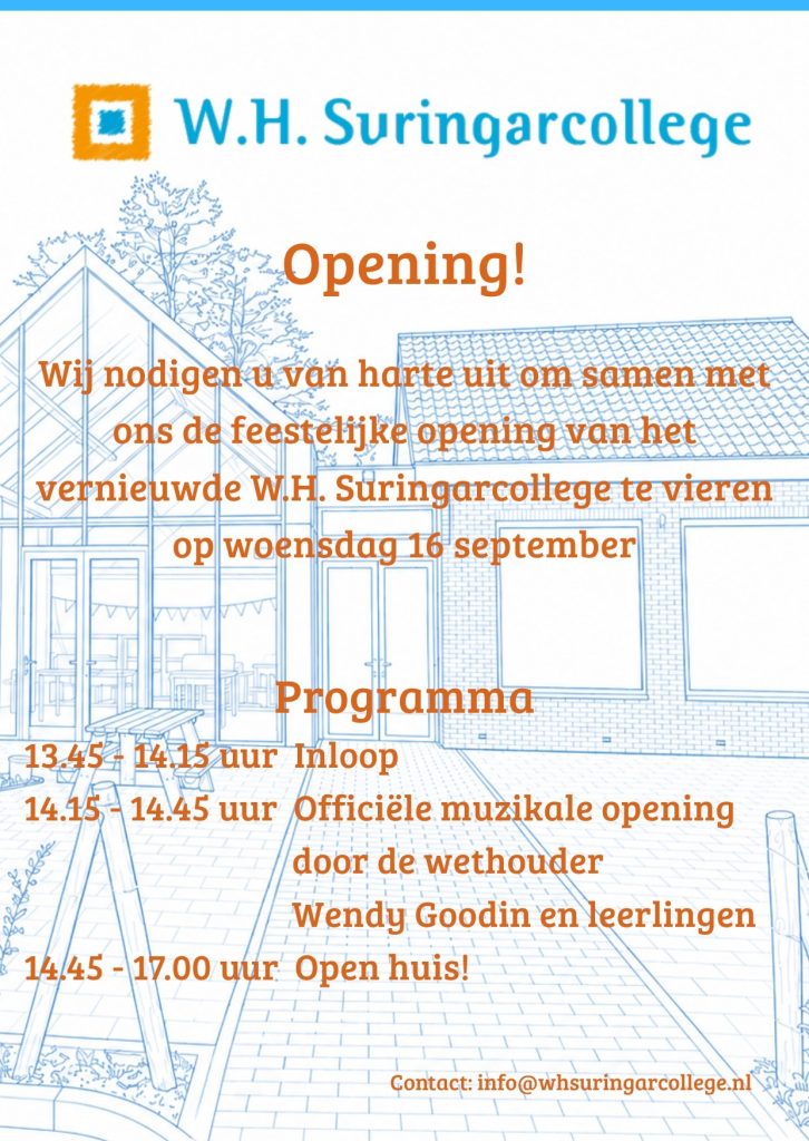 Vernieuwd W.H. Suringarcollege houdt open huis