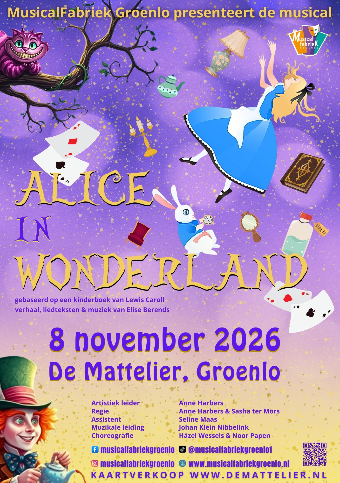 GROENLO — Musicalfabriek Groenlo brengt Alice in Wonderland op het podium