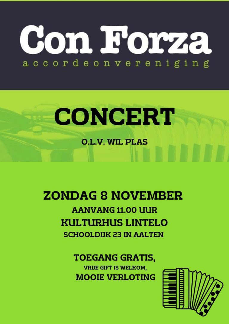 LINTELO — Con Forza geeft concert in Kulturhus Lintelo