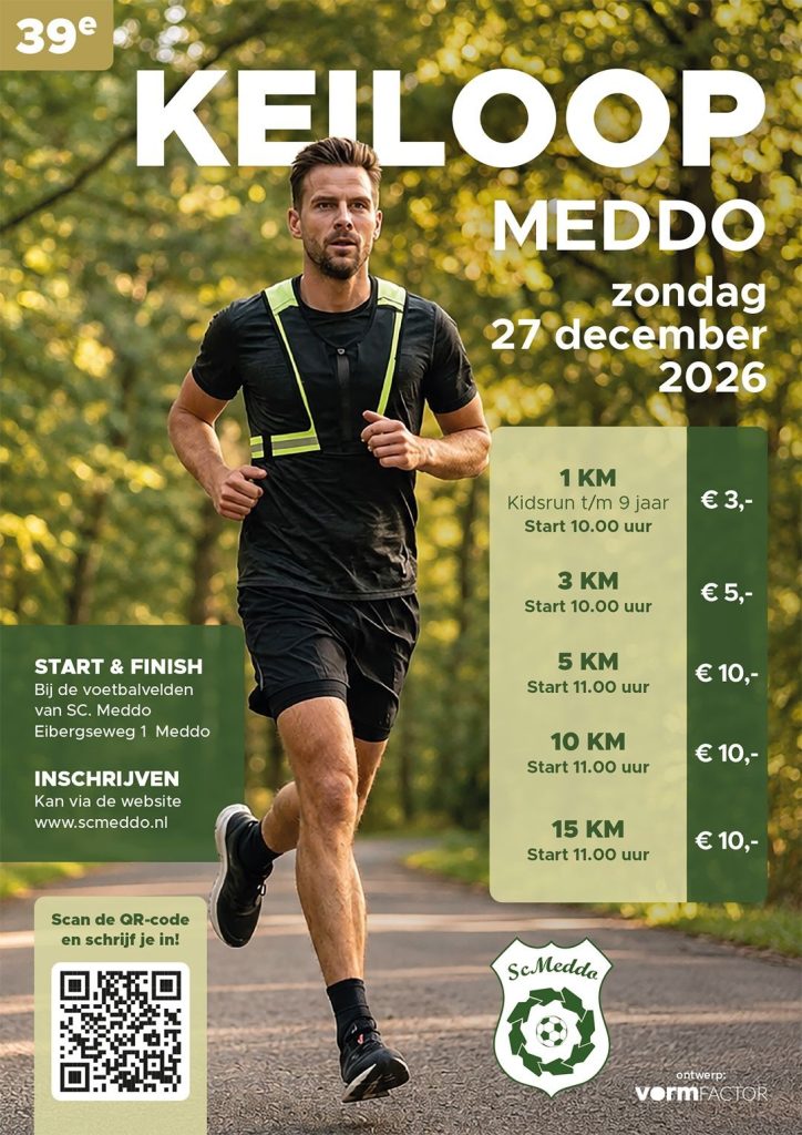 WINTERSWIJK-MEDDO — Keiloop Meddo keert terug op 27 december met vijf afstanden