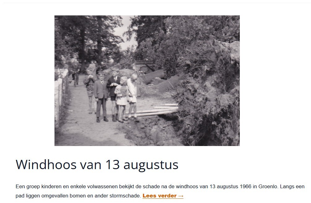 Zestig jaar na de windhoos: Groenlo keek naar een landschap vol omgevallen eiken