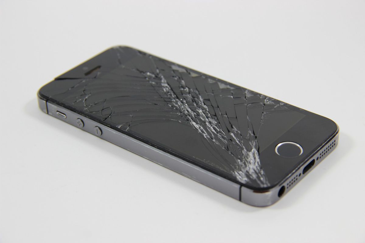 Gebroken scherm mobiel